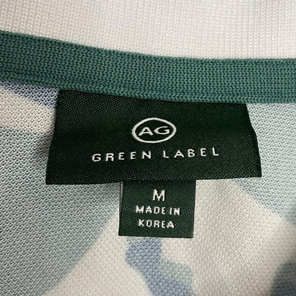 AG Adriano Goldschmied Polo Shirt Mens M Golf Course Camo Graphic Preppy NEW - Picture 3 of 9